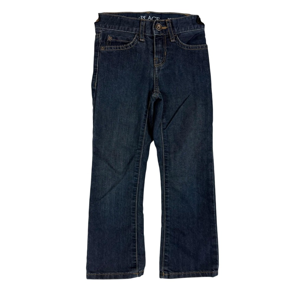 The Children's Place Jeans Kids 5 Slim Blue Dark Wash Bootcut Casual School
